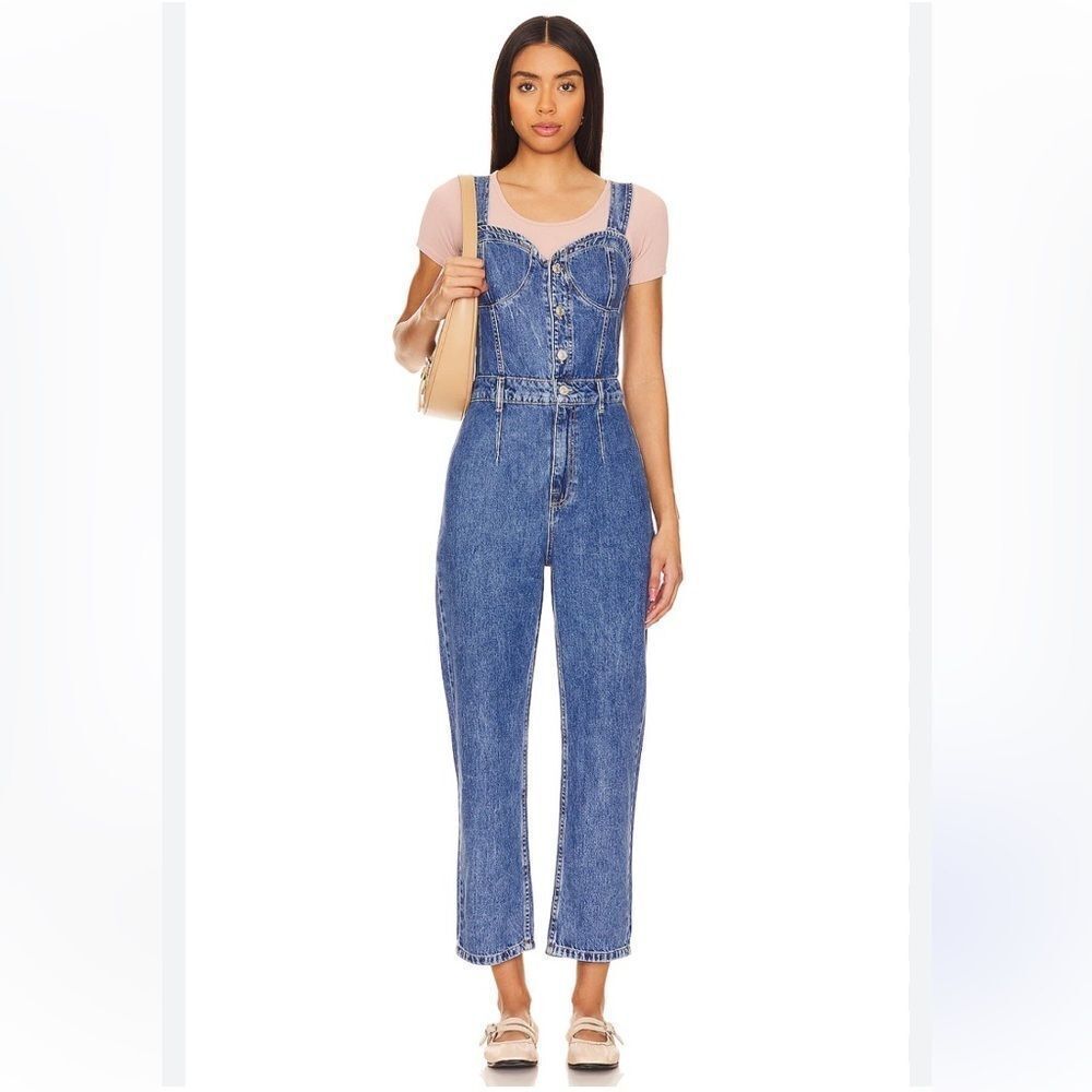 We The Free size 6 x Denim Overall Jean Kensington Jumpsuit
Free People